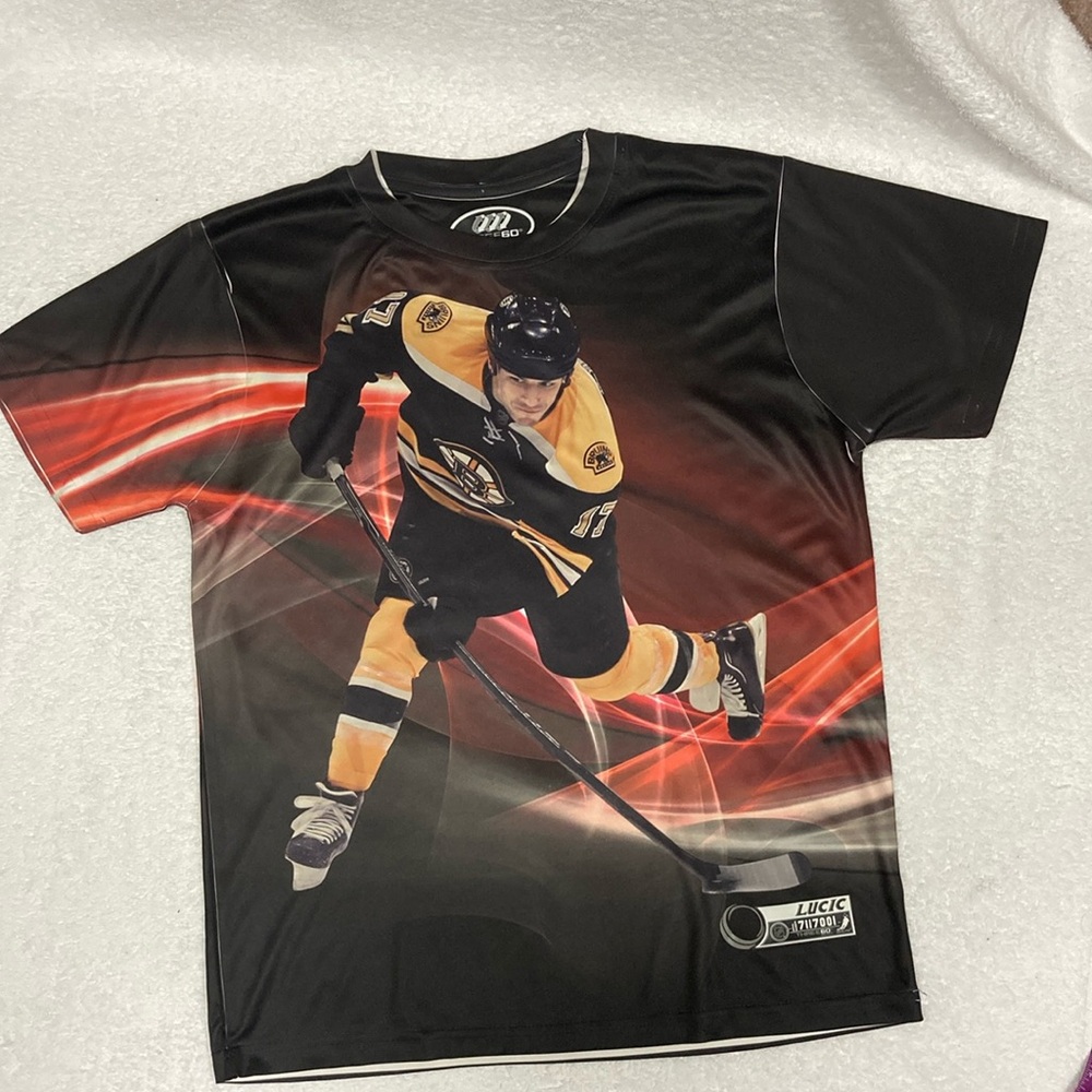 Three 60 degree gear nhl Boston bruins Milan Lucic hockey youth large